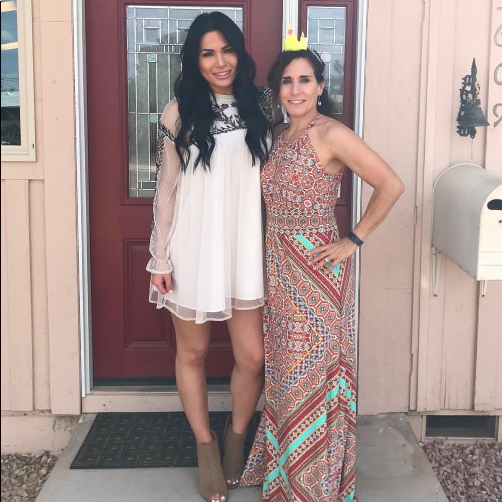 Zara Embroidered Dress (on left)